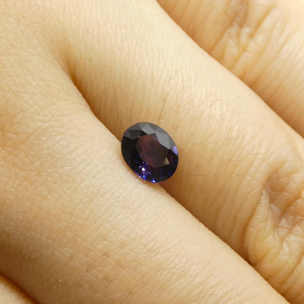 0.79ct Oval Blue Sapphire from Madagascar, Unheated For Sale 5