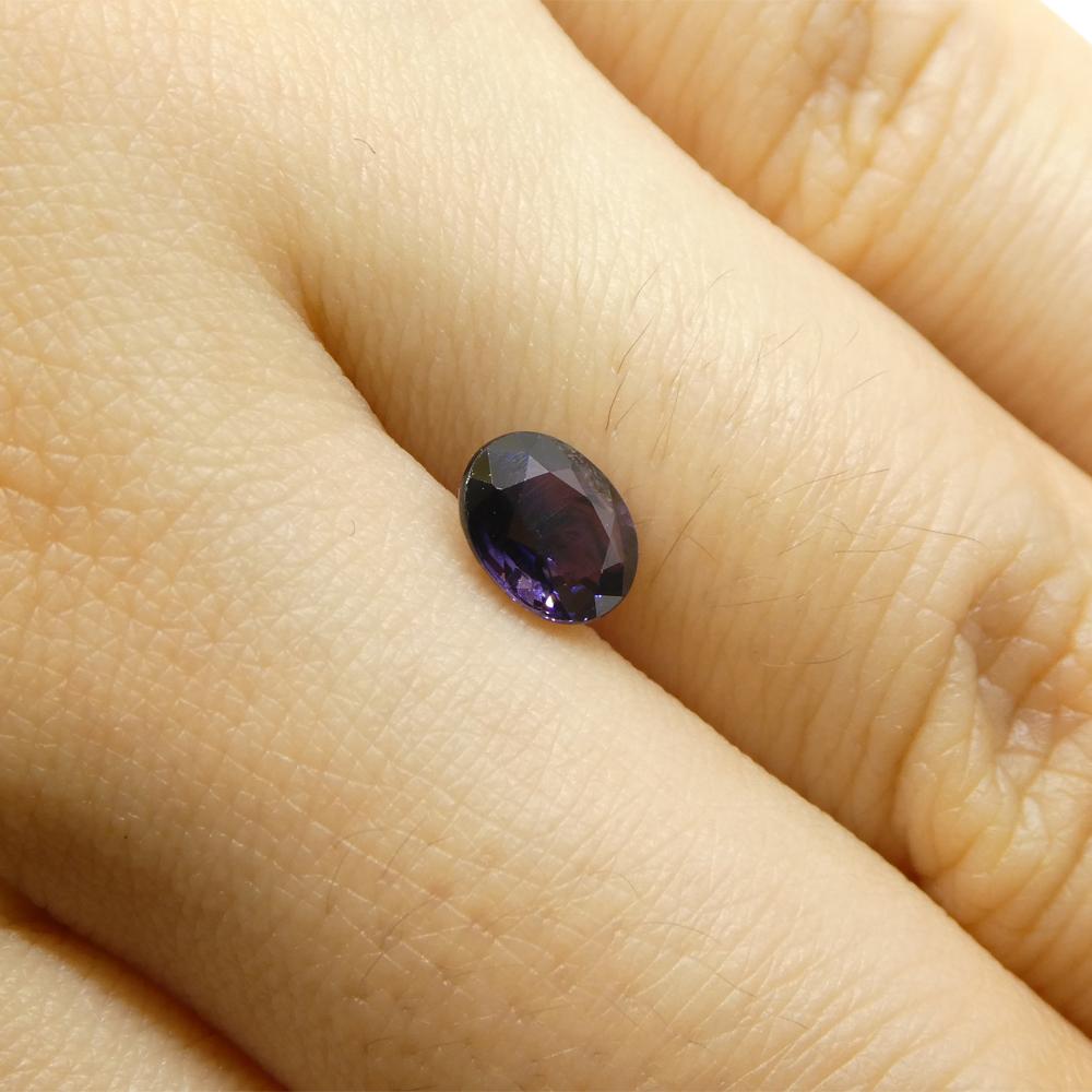Description:

Gem Type: Sapphire
Number of Stones: 1
Weight: 0.79 cts
Measurements: 6.25 x 5.03 x 2.74 mm
Shape: Oval
Cutting Style Crown: Brilliant Cut
Cutting Style Pavilion: Step Cut
Transparency: Transparent
Clarity: Very Slightly Included: Eye