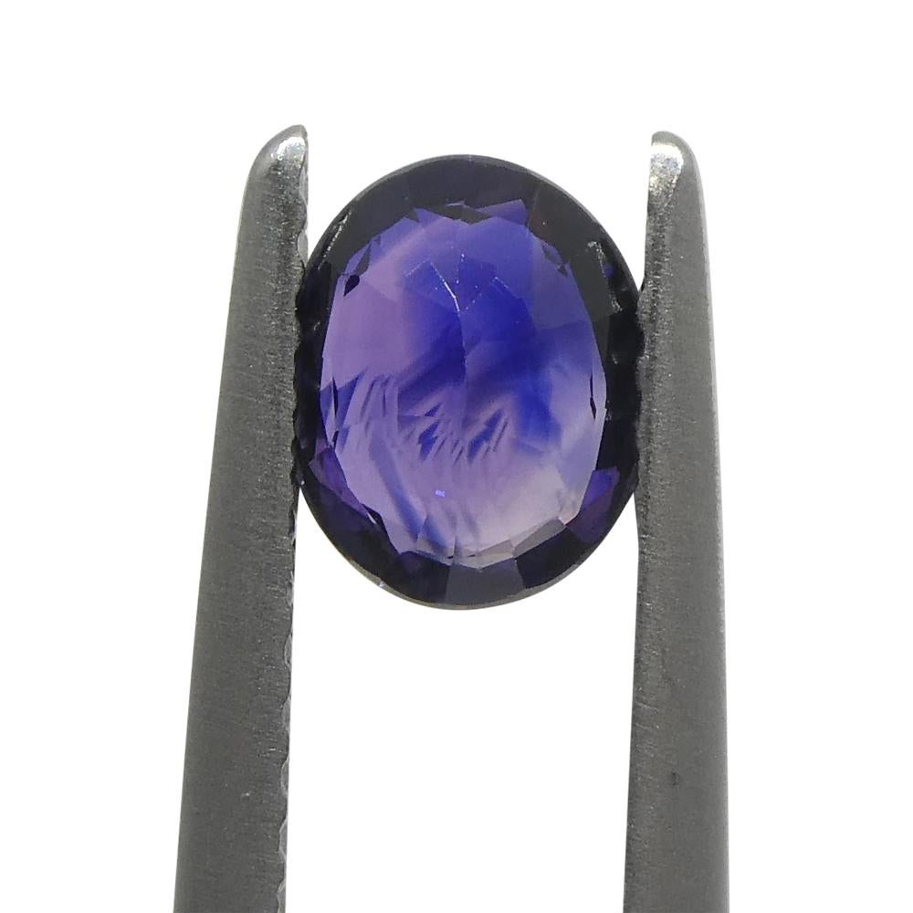 Brilliant Cut 0.79ct Oval Blue Sapphire from Madagascar, Unheated For Sale