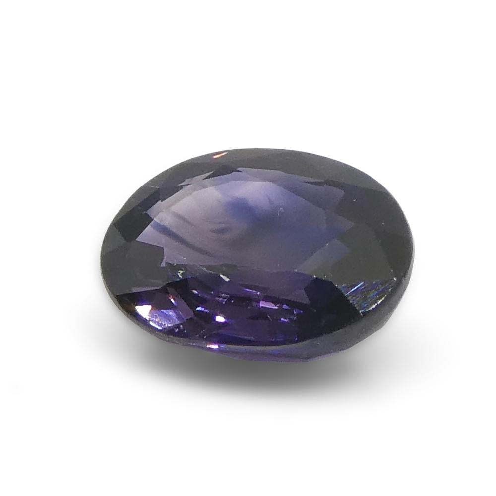 0.79ct Oval Blue Sapphire from Madagascar, Unheated In New Condition For Sale In Toronto, Ontario