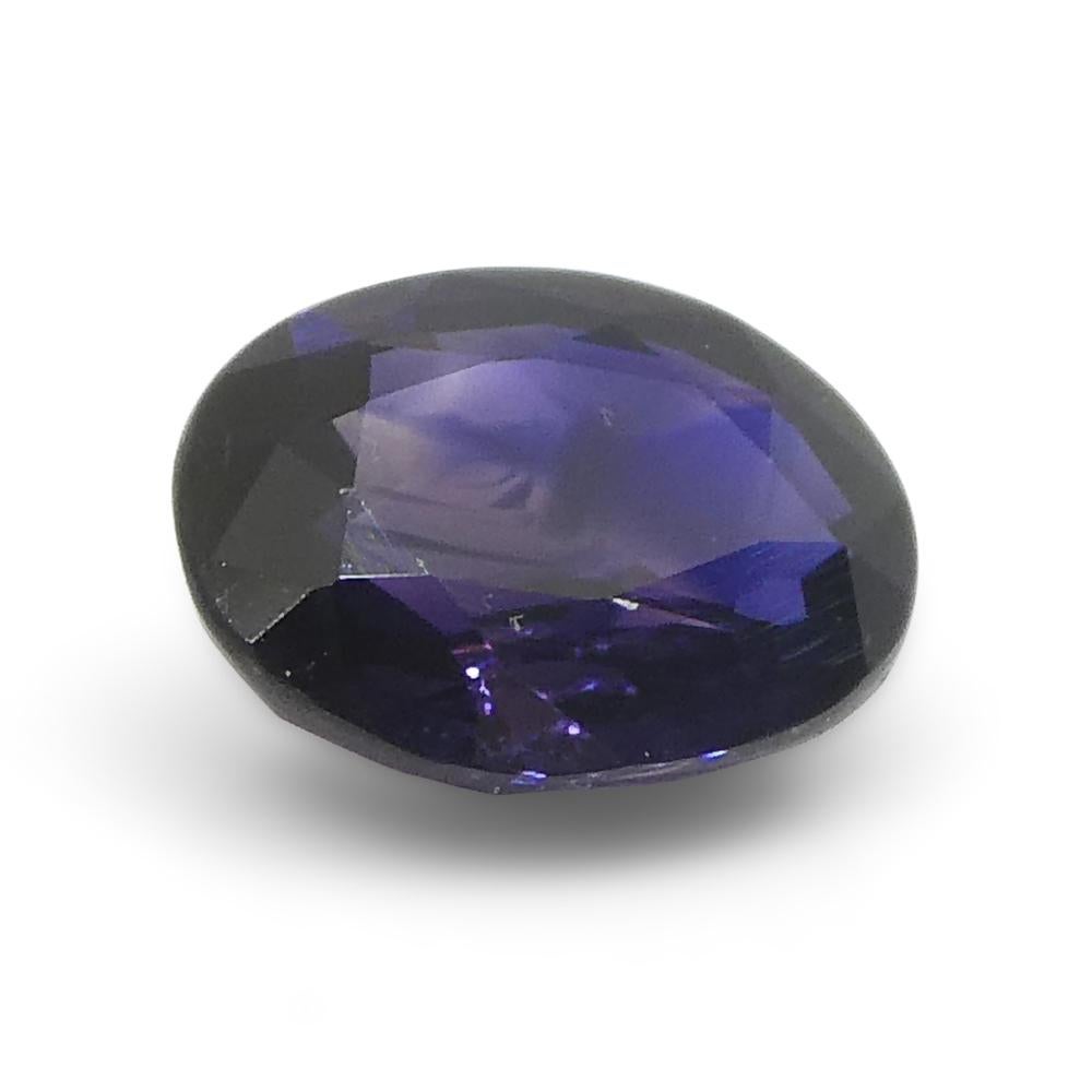 Women's or Men's 0.79ct Oval Blue Sapphire from Madagascar, Unheated For Sale