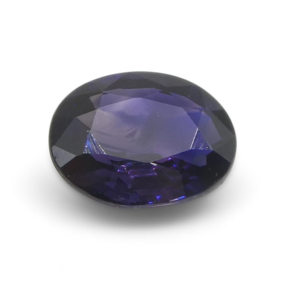 0.79ct Oval Blue Sapphire from Madagascar, Unheated For Sale 1