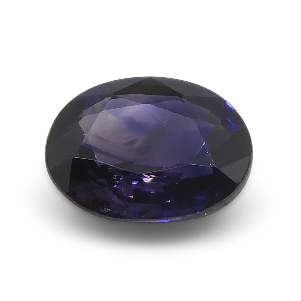 Saphir bleu ovale de 0,79 carat, non chauffé, de Madagascar en vente 2