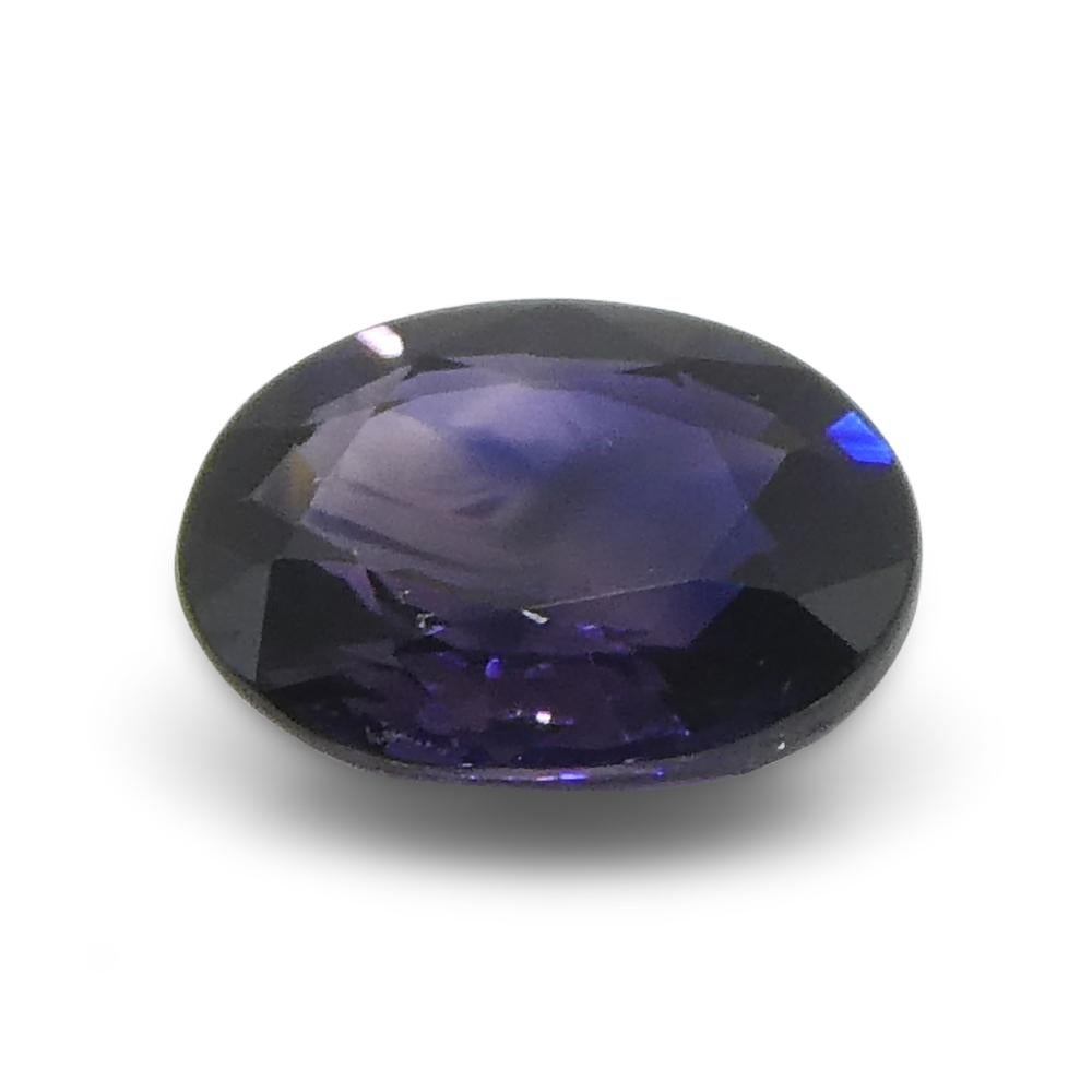 Saphir bleu ovale de 0,79 carat, non chauffé, de Madagascar en vente 3