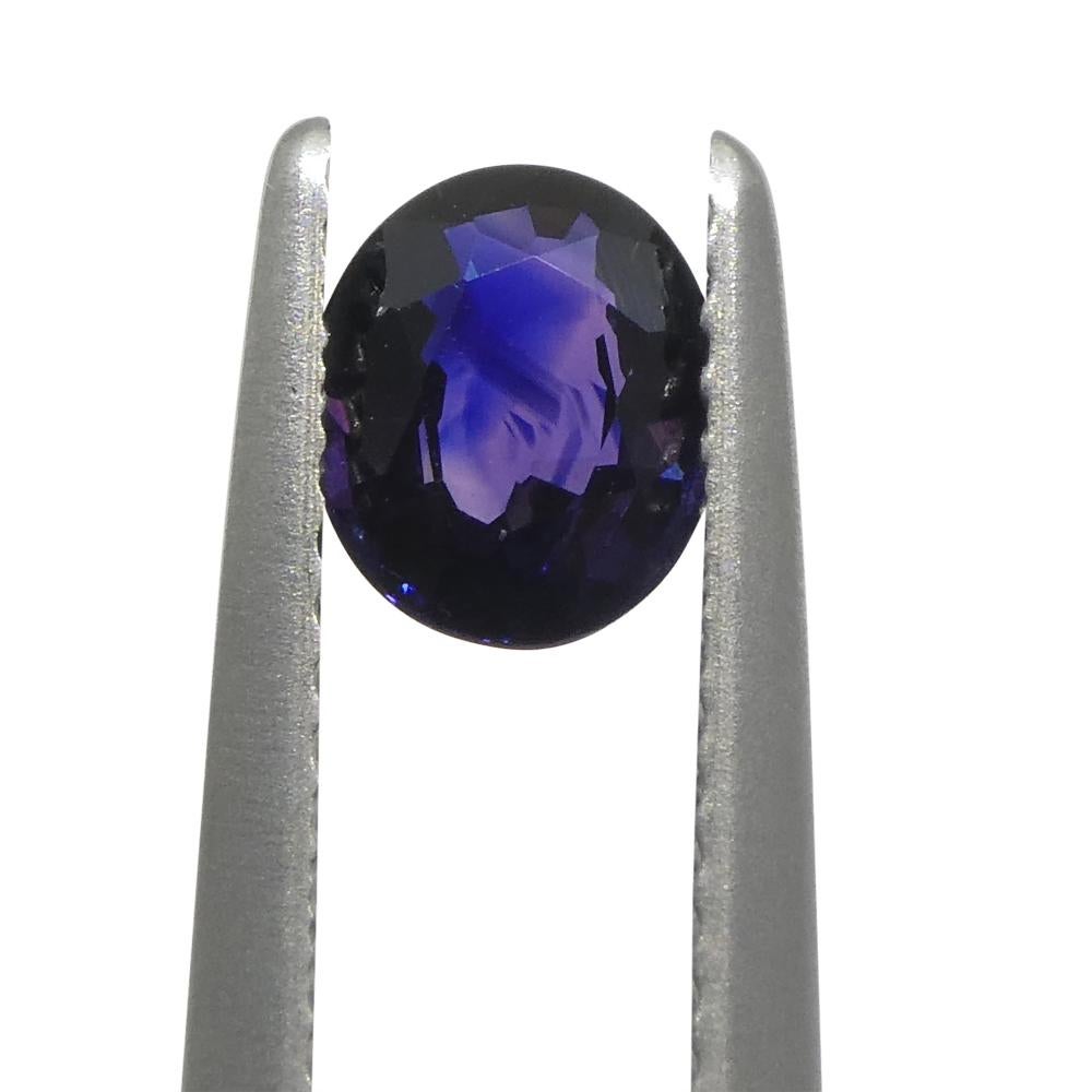 0.79ct Oval Blue Sapphire from Madagascar, Unheated For Sale 4