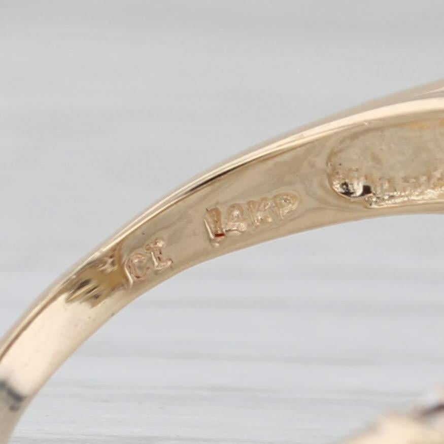Anello a forma di cluster di diamanti da 0,79ctw in oro giallo 14k, misura 7,5 in vendita 4