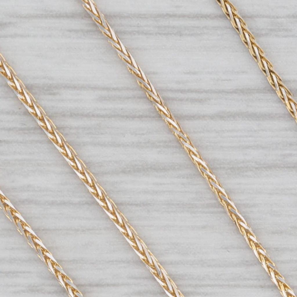 0.79ctw Collar Colgante Diamante Alejandrita Verde Oro 14k 16