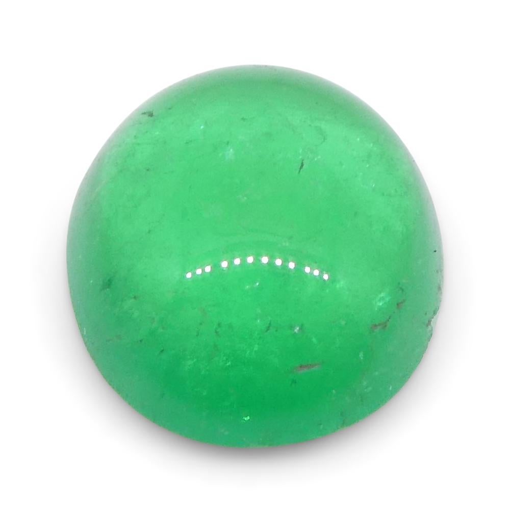 0.7 Karat ovaler grüner Cabochon-Smaragd aus Kolumbien im Angebot 3