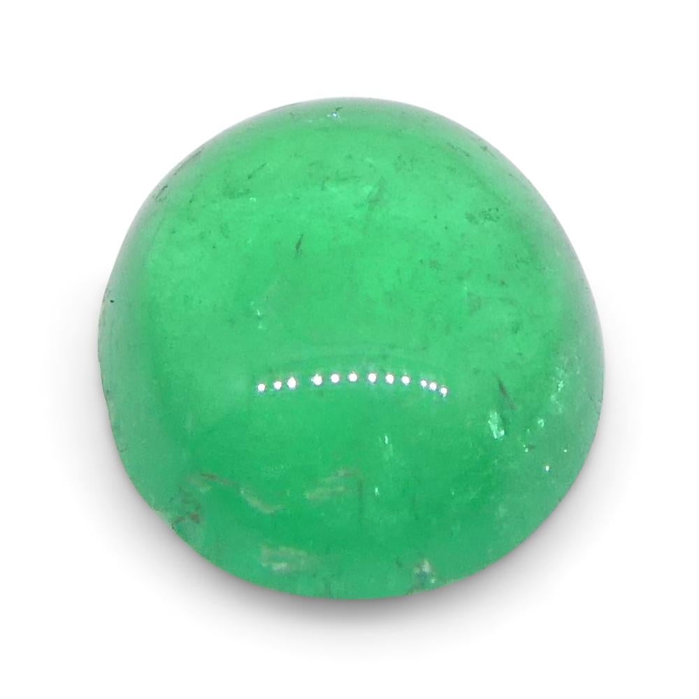 0.7 Karat ovaler grüner Cabochon-Smaragd aus Kolumbien im Angebot 4