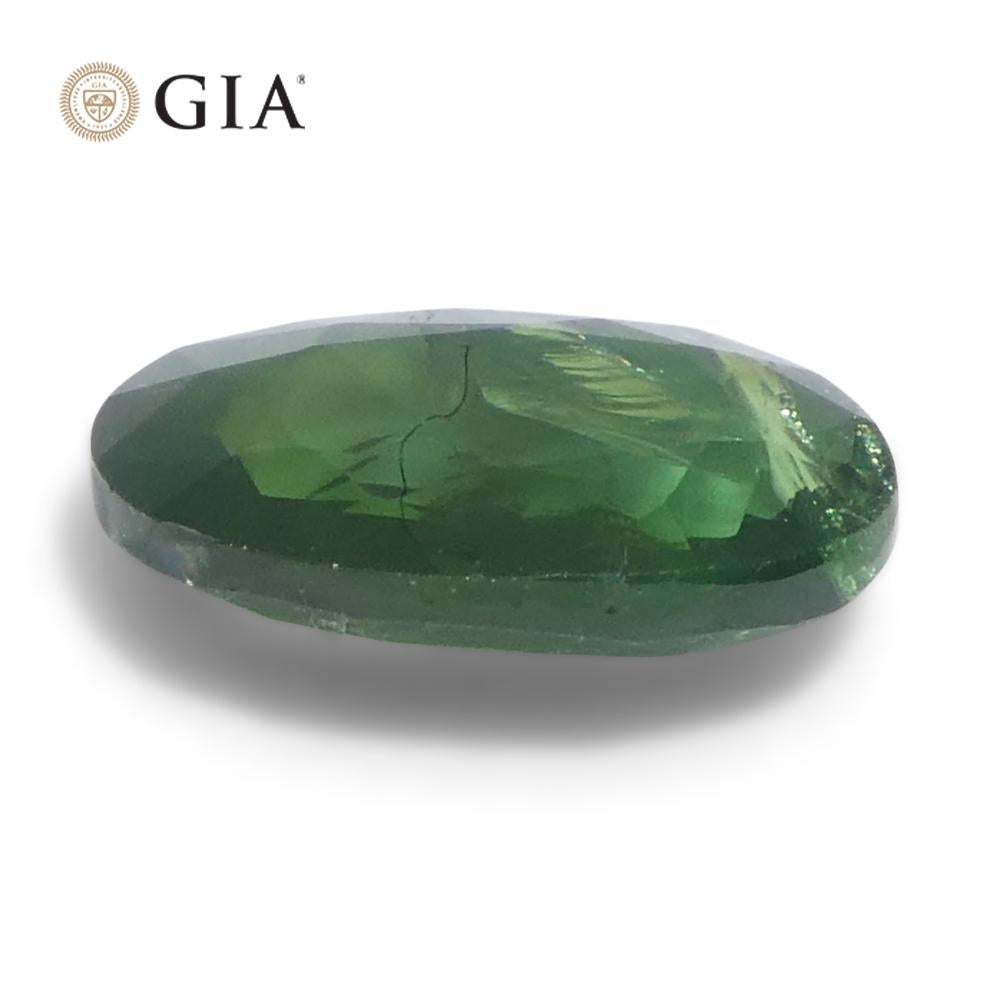 0,7 ct Alejandrita ovalada verde a púrpura grisácea certificada por la GIA India sin calentar en venta 5