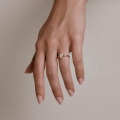 0.8 Carat Pear Statement Brilliant White 14K White Gold Elegant Sparkle