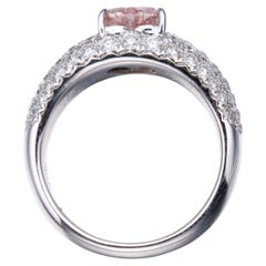 0.8 Carat Heart Brilliant Statement Fancy Pink  Royal Radiance Diamond Ring