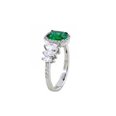 0.8 Karat Smaragdring mit Smaragd