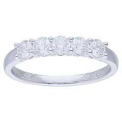 0.8 Ct Diamants en or blanc 14K bague de mariage collection Classic 1981