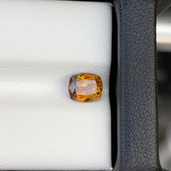 0.8 Cts Honey Color Yellow Sphene (Titanite) Gemstone Cushion Cut For Jewelry