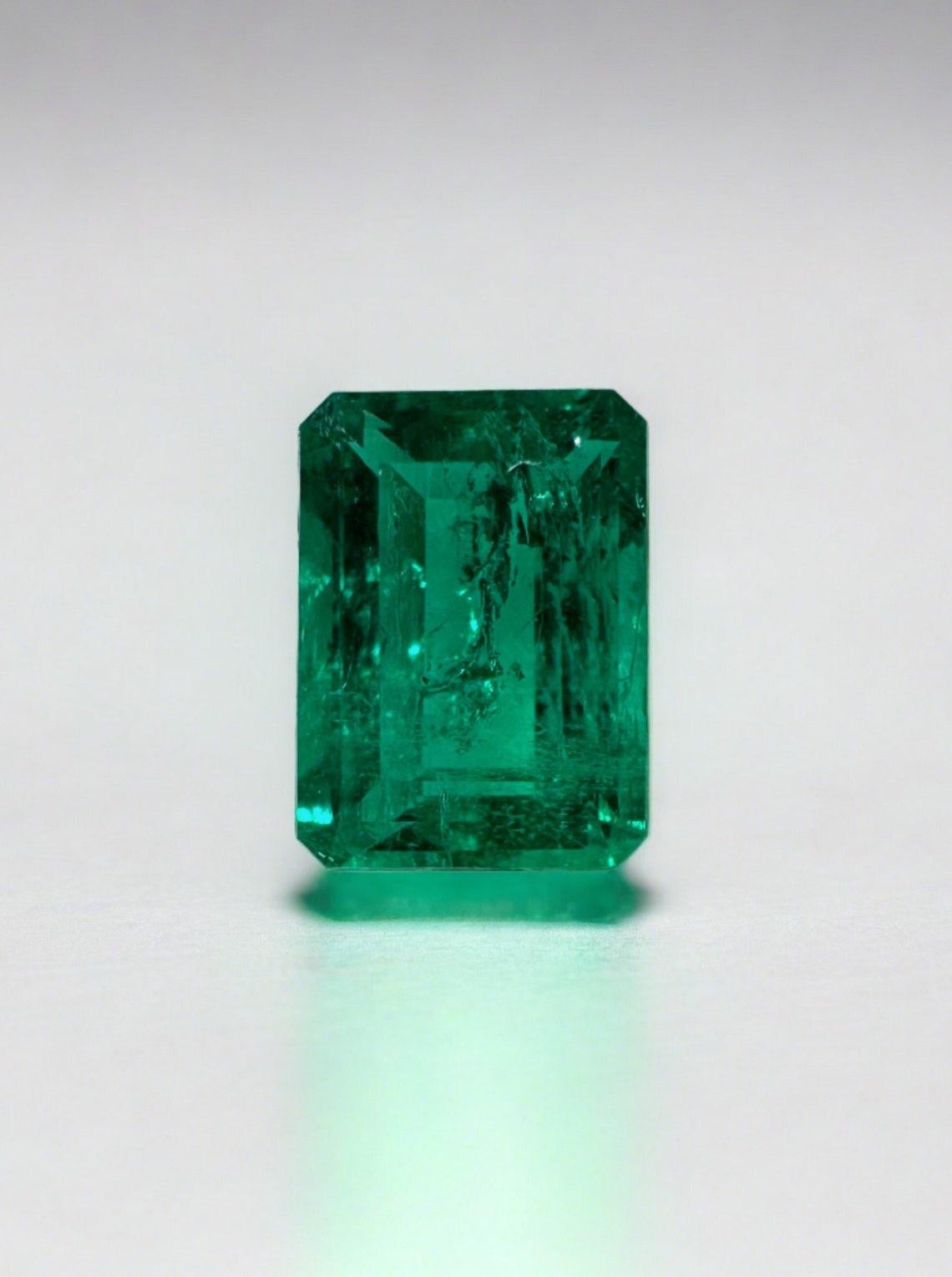 0,80 Quilates 6,5x5 Esmeralda Fina Colombiana - Talla Esmeralda Muzo Verde Mayo Birthstone