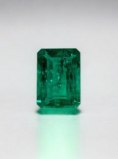 0,80 Quilates 6,5x5 Esmeralda Fina Colombiana - Talla Esmeralda Muzo Verde Mayo Birthstone