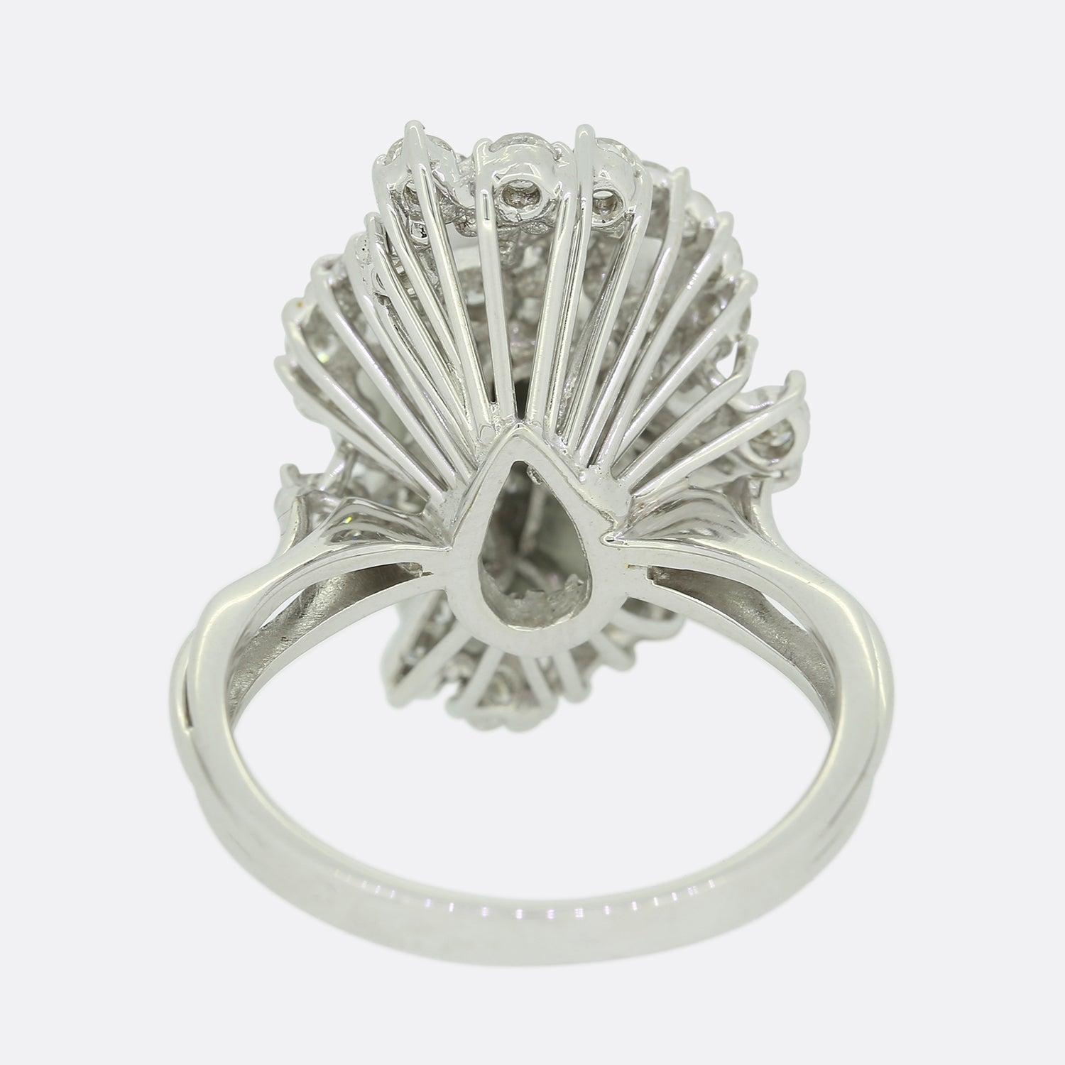 0.80 Karat Diamant-Cluster-Ring (Brillantschliff) im Angebot