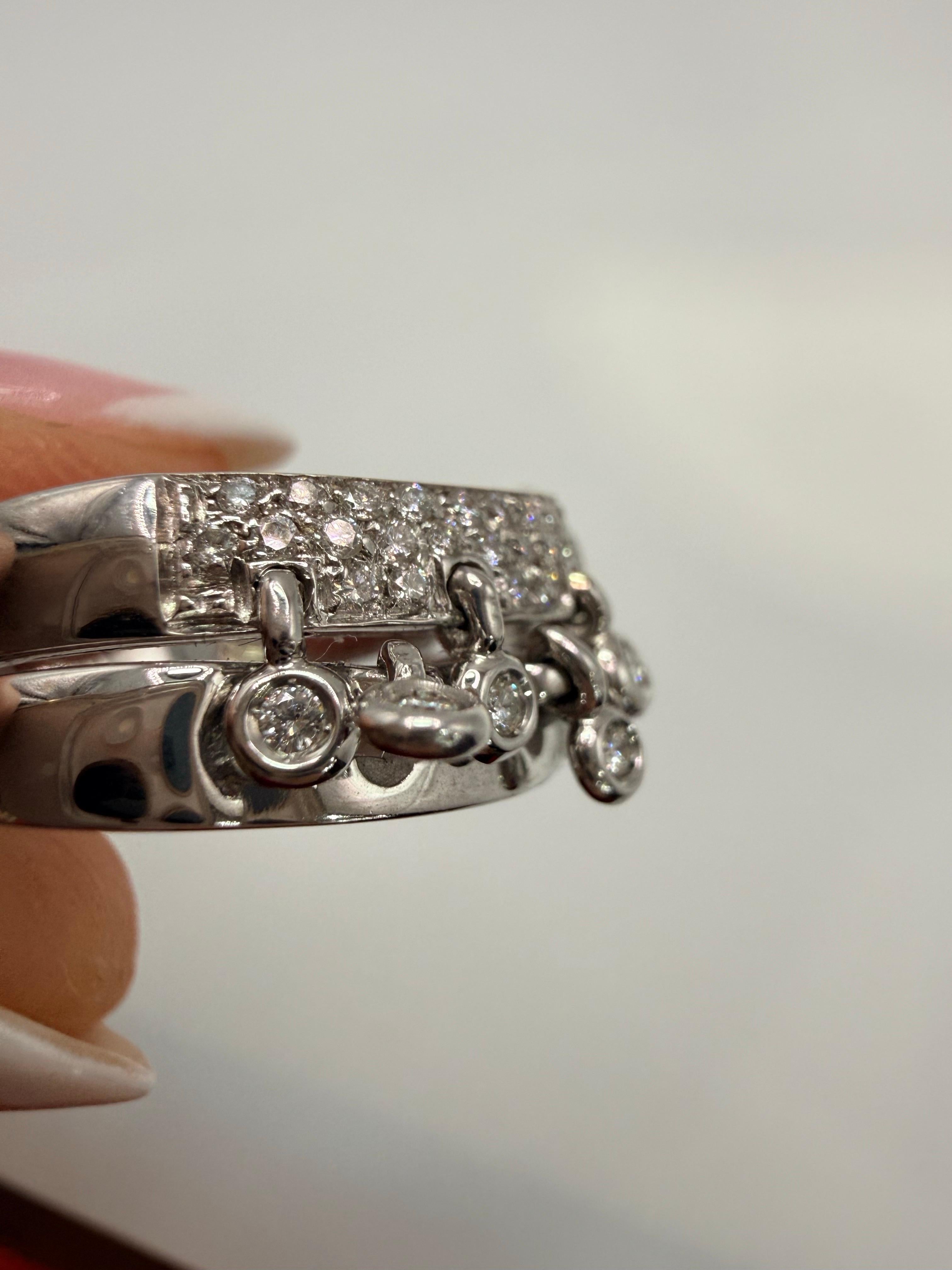 0,80 Karat Diamant CRAZY Diamantring beweglich 18KT Gold (Rundschliff) im Angebot