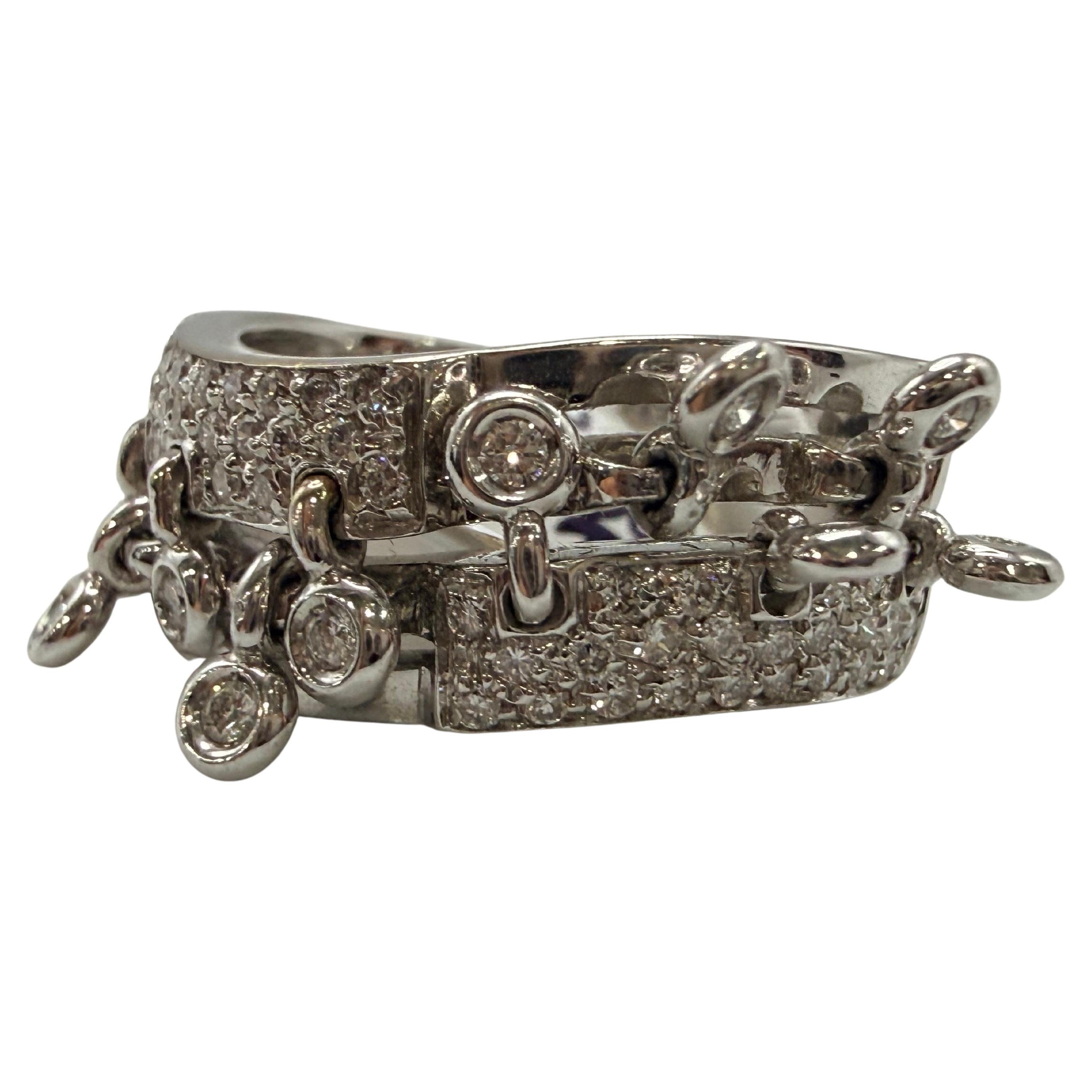 Anello con diamante CRAZY da 0,80 carati, mobile, in oro 18KT