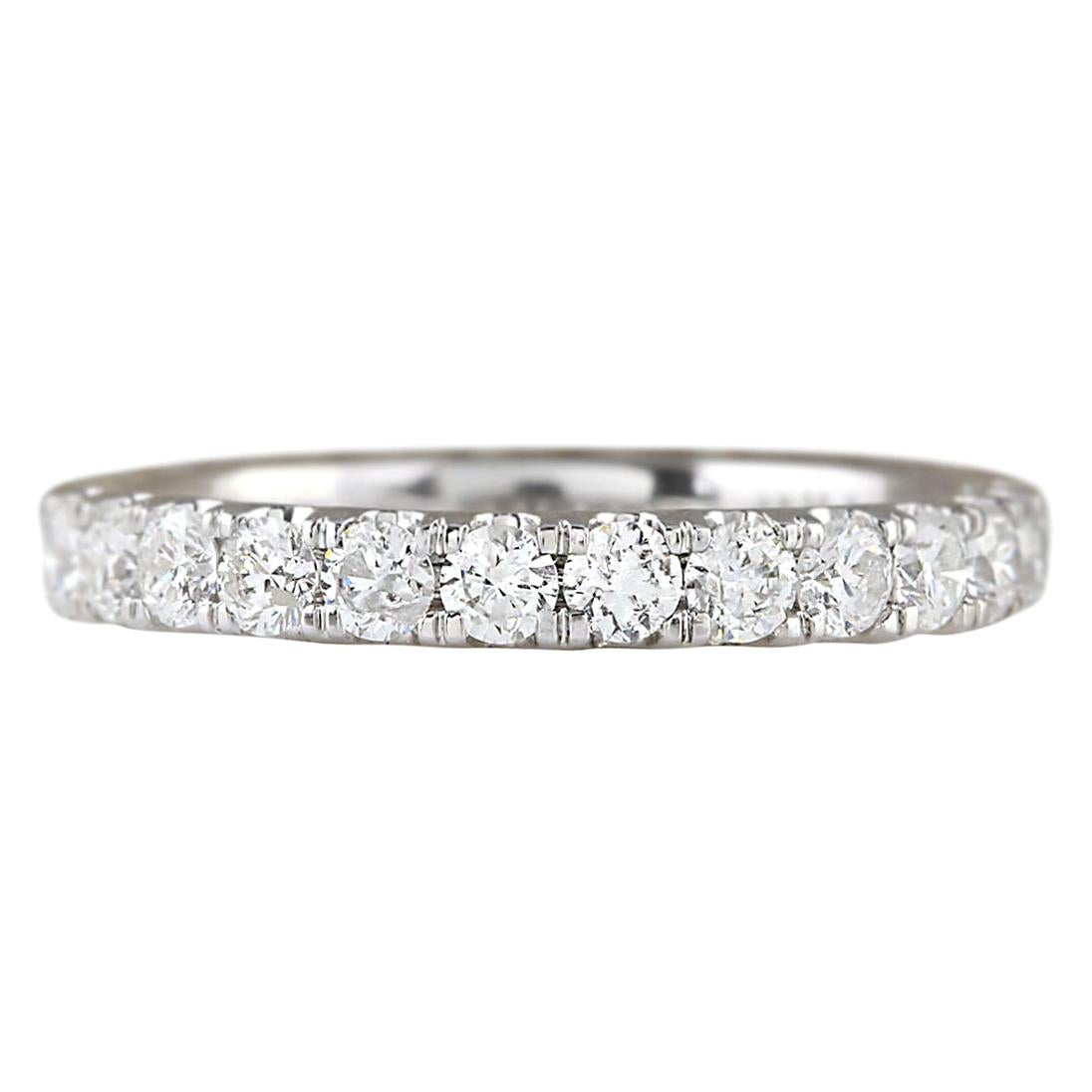 0.80 Carat Natural Diamond 14 Karat White Gold Ring