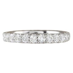 Bague en or blanc 14 carats avec diamant naturel de 0,80 carat