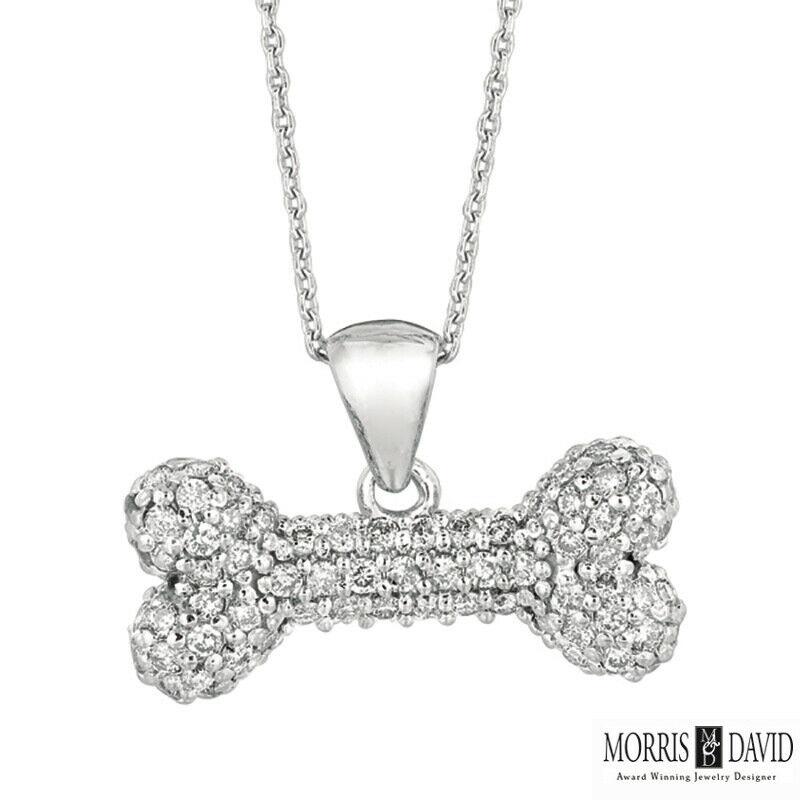 diamond dog bone necklace
