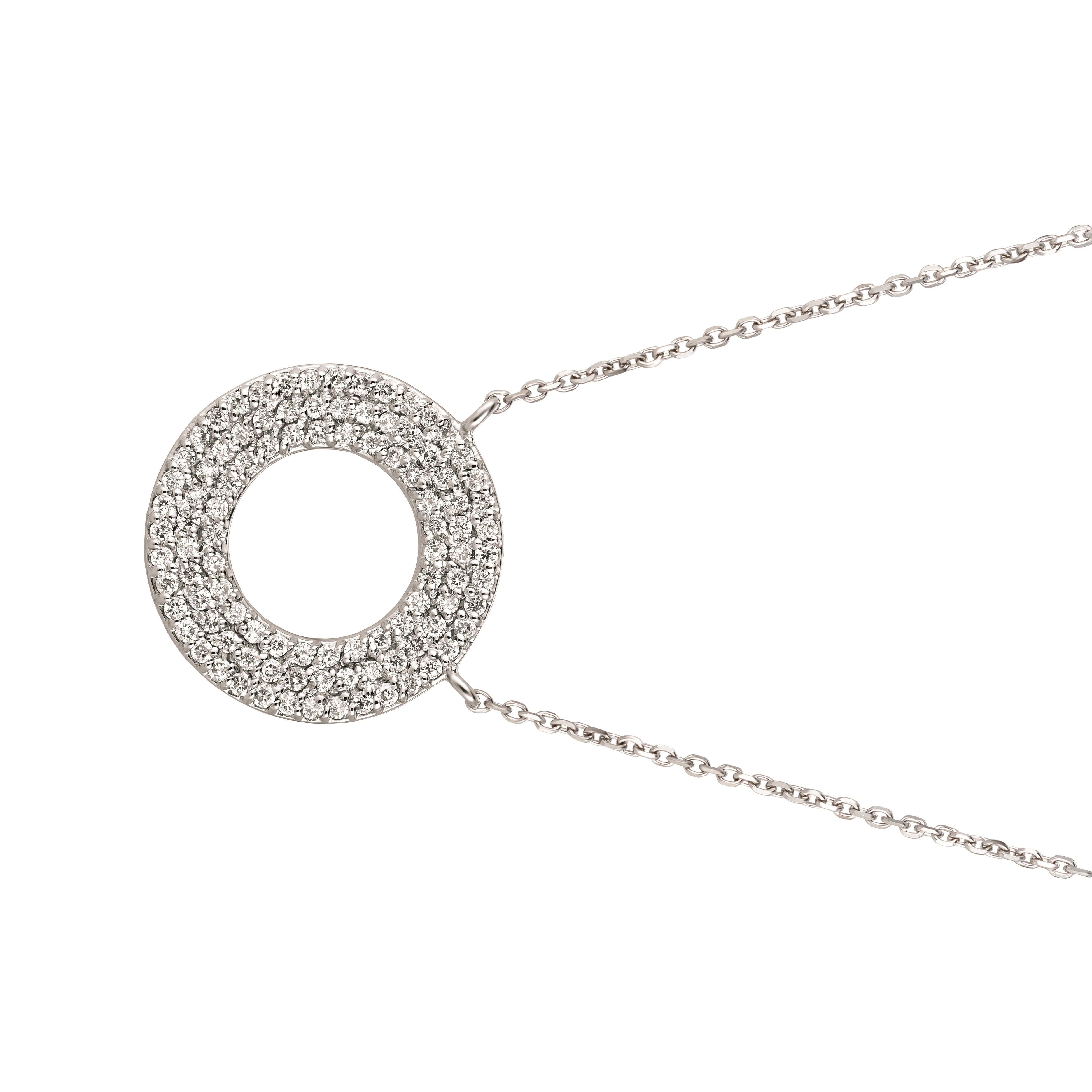 0.80 Carat Natural Diamond Circle Necklace 14K White Gold G SI 18 inches chain

100% Natural Diamonds, Not Enhanced in any way Round Cut Diamond Necklace
0.80CT
G-H
SI
14K White Gold, Pave style , 4.3 grams
3/4 inch in height, 3/4 inch in width
99