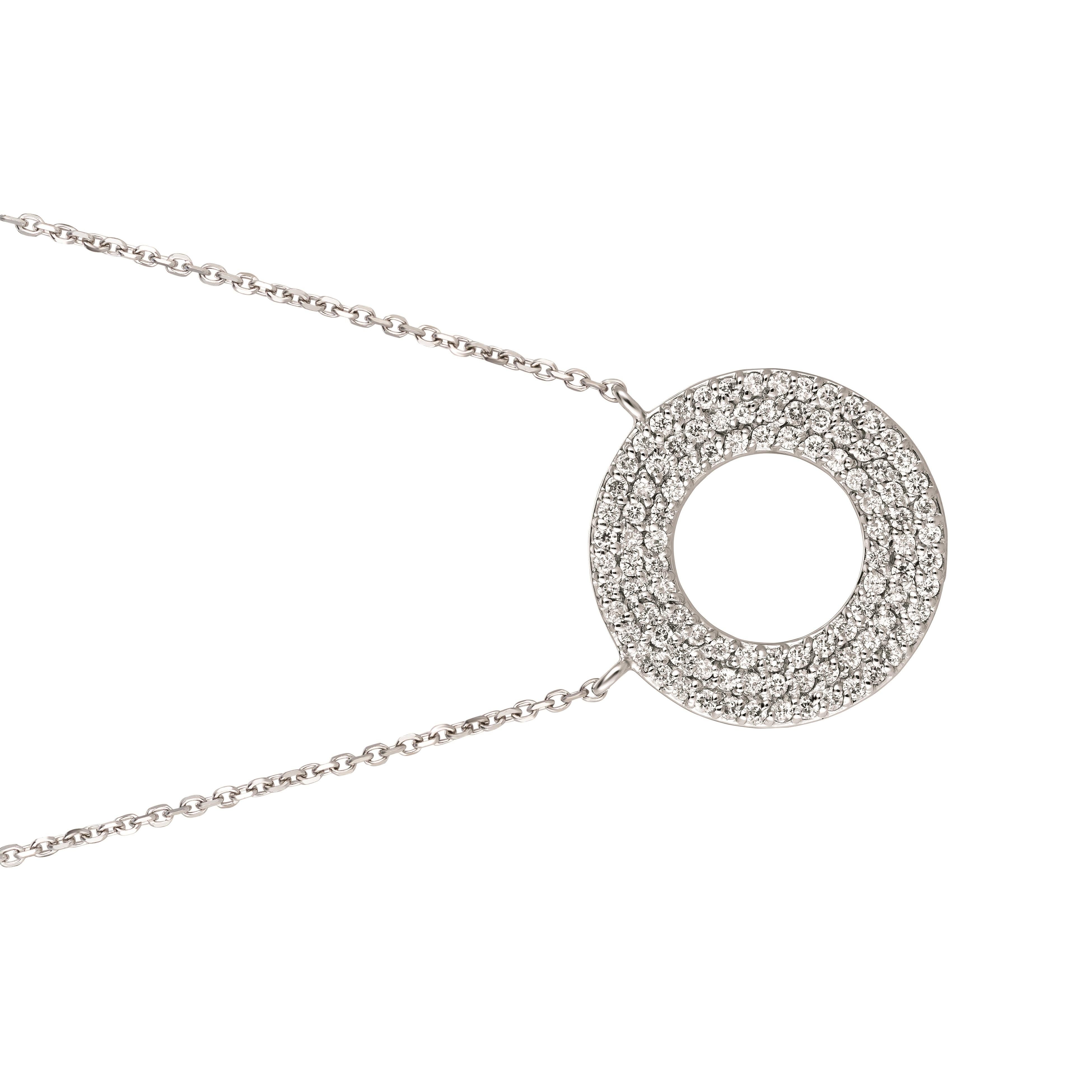 diamond circle pendant necklace