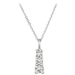 Collier pendentif en or blanc 14 carats avec chaîne G SI et diamants naturels de 0,80 carat