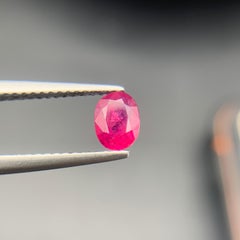 0.80 Carat Natural Reddish Pink Ruby, Oval Cut Loose Gemstone from Afghanistan