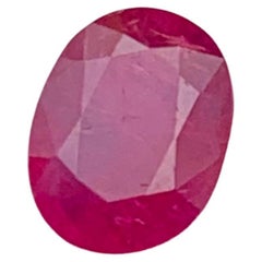 0.80 Carat Natural Reddish Pink Ruby, Oval Cut Loose Gemstone from Afghanistan