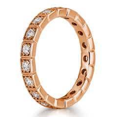 Mark Broumand 0.80 Carat Round Brilliant Cut Bezel Set Diamond Eternity Band