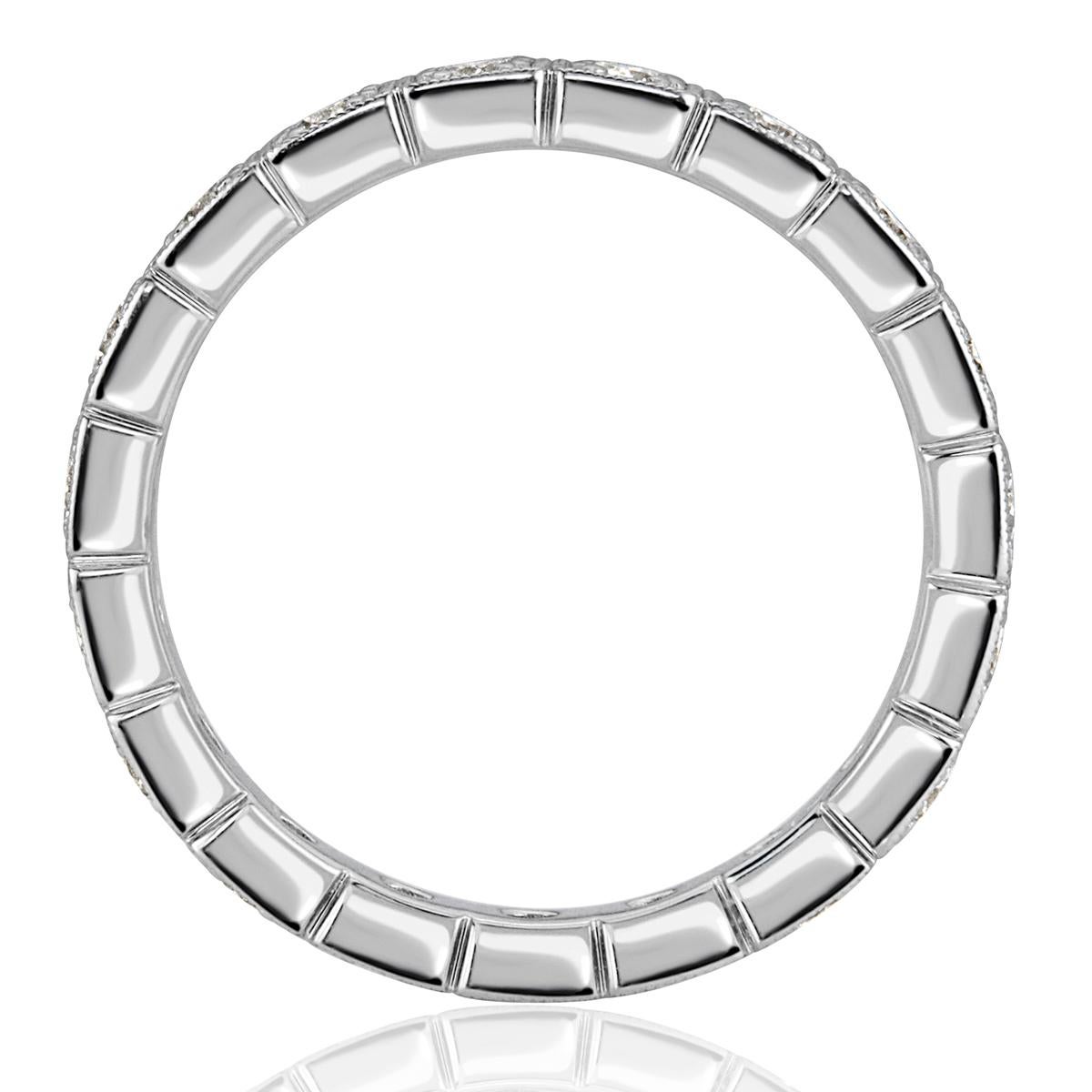 Mark Broumand 0.80 Carat Round Brilliant Cut Bezel Set Diamond Eternity Band In New Condition For Sale In Los Angeles, CA