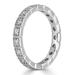 Mark Broumand 0.80 Carat Round Brilliant Cut Milgrain Diamond Eternity Band