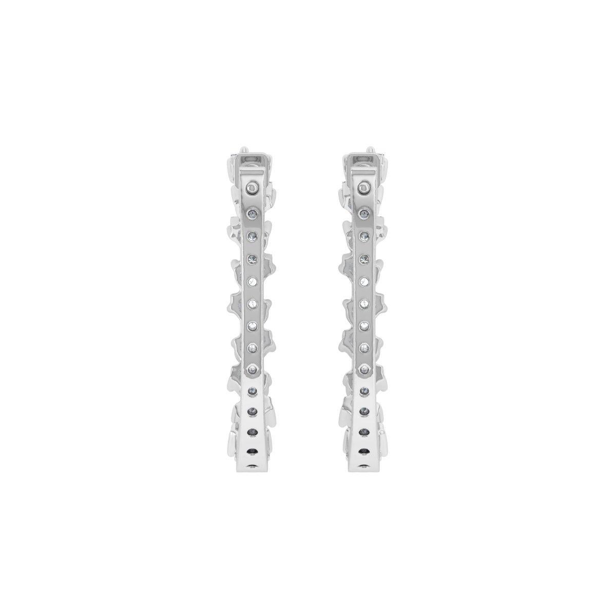 Pendientes de diamantes naturales talla pera brillante SI/H de 0,80 quilates y oro blanco de 14 quilates Moderno en venta