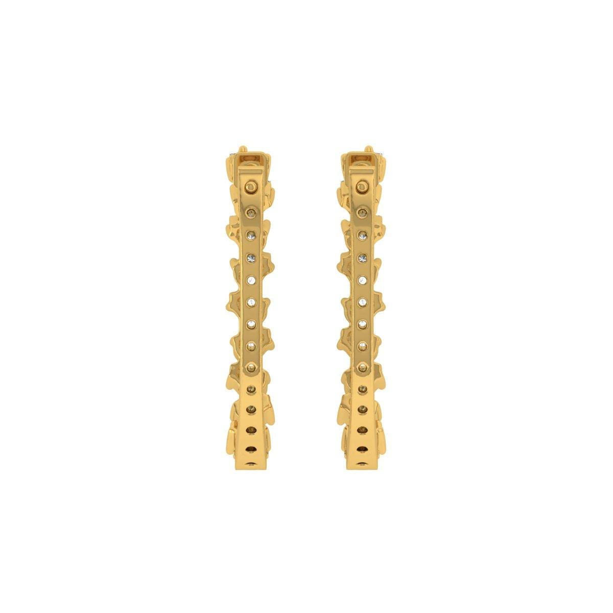 Modern Natural 0.80 Carat SI/H Pear Brilliant Cut Diamond Earrings 14 Karat Yellow Gold For Sale