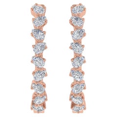 0.80 Carat SI Clarity HI Color Pear Diamond Earrings 18 Karat Rose Gold