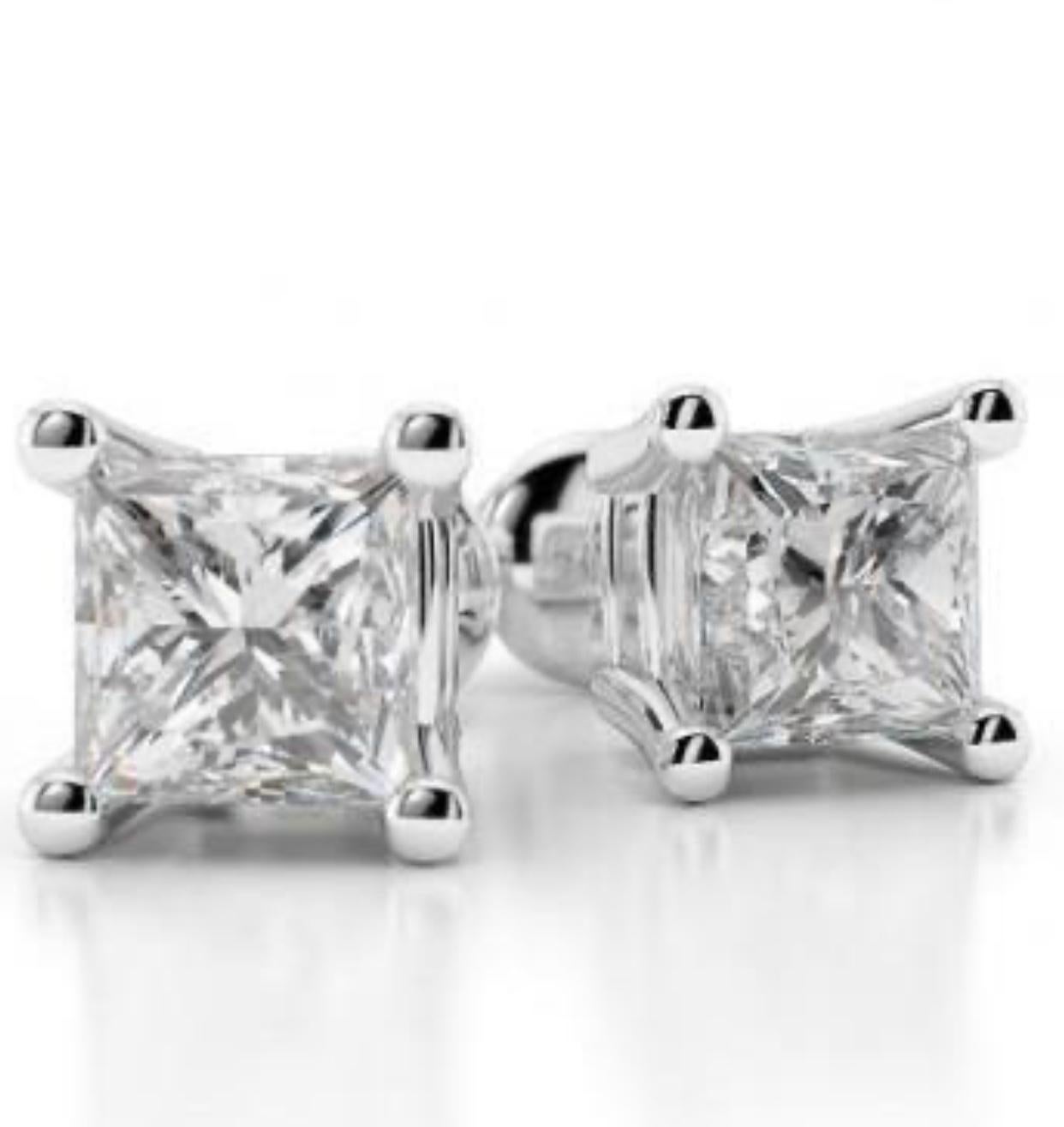 ear studs solitaire 0.8 ct