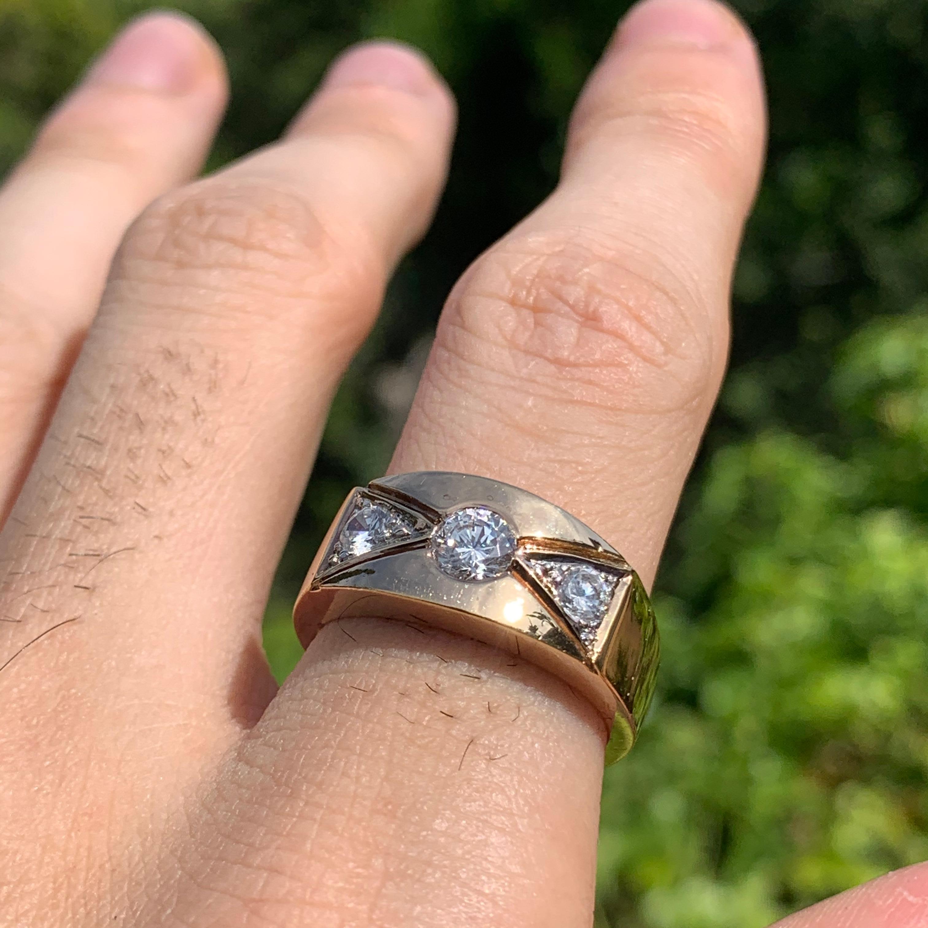 All Of Our Pieces Are 100% Made In Los Angeles, California.  

Want This Beautiful Diamond and Gold Ring But Want To Save Money? We Can Make You This Real Gold And Side Diamond Ring With A CZ Center Stone And Lower Your Cost of $2,800.00

If Item Is