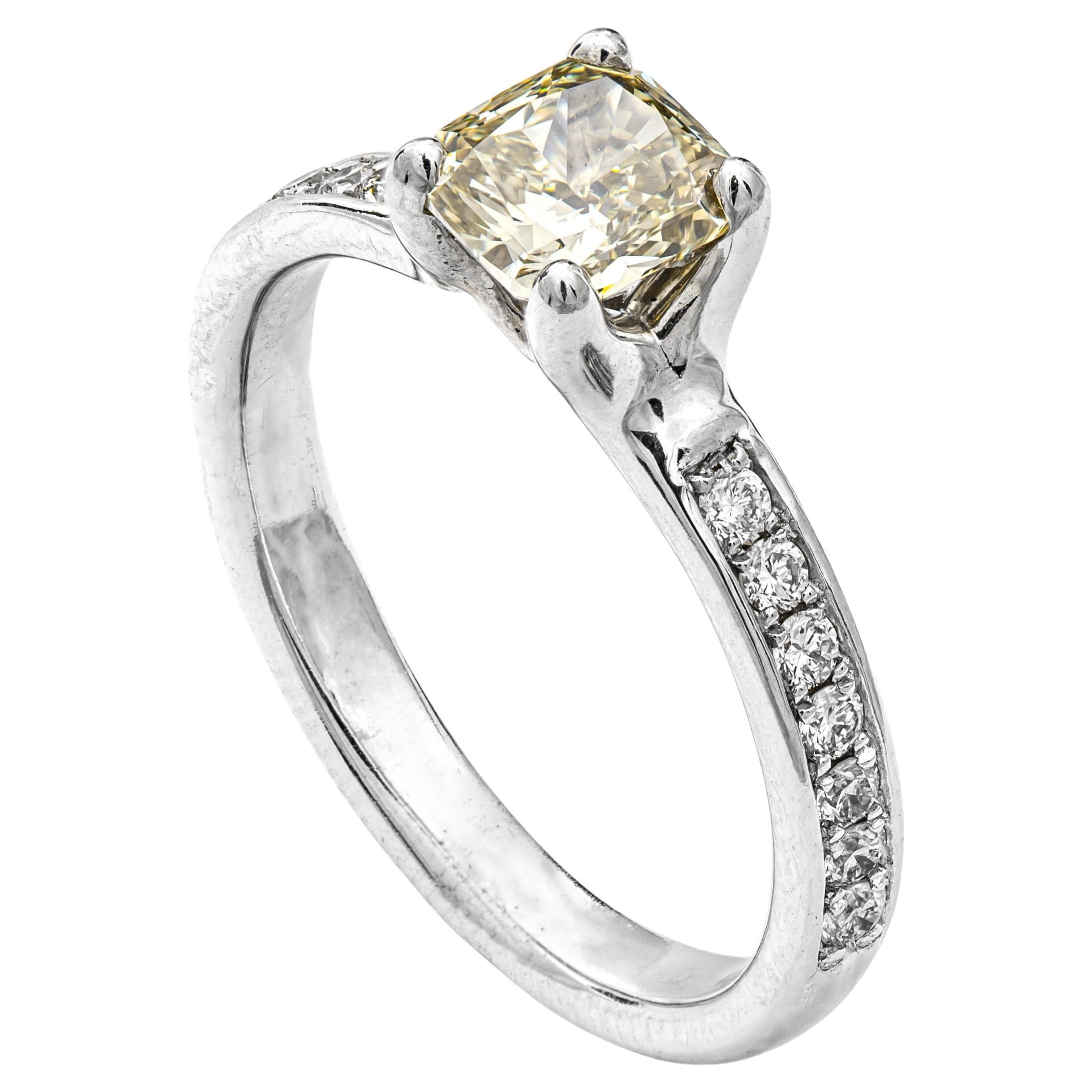 GIA Certified Natural Color Fancy Brownish Greenish Yellow Diamond 4.5