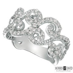 0.80 Ct Natural Round Cut Diamond Ring G SI 14k White Gold
