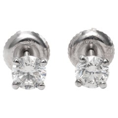 0.80 tcw Natural White Diamonds Stud Earrings, No Reserve Price