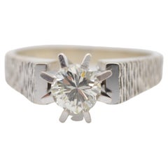 Vintage 0.80 Ct. Solitaire Brilliant Ring, 14k Yellow Gold