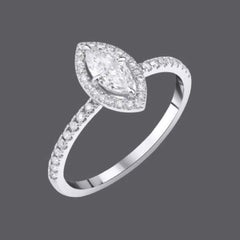 0.80 Marquise Diamond Engagement Ring