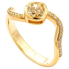 0.80 tcw Natural Fancy Light Brownish Yellow Diamond Ring, No Reserve Price