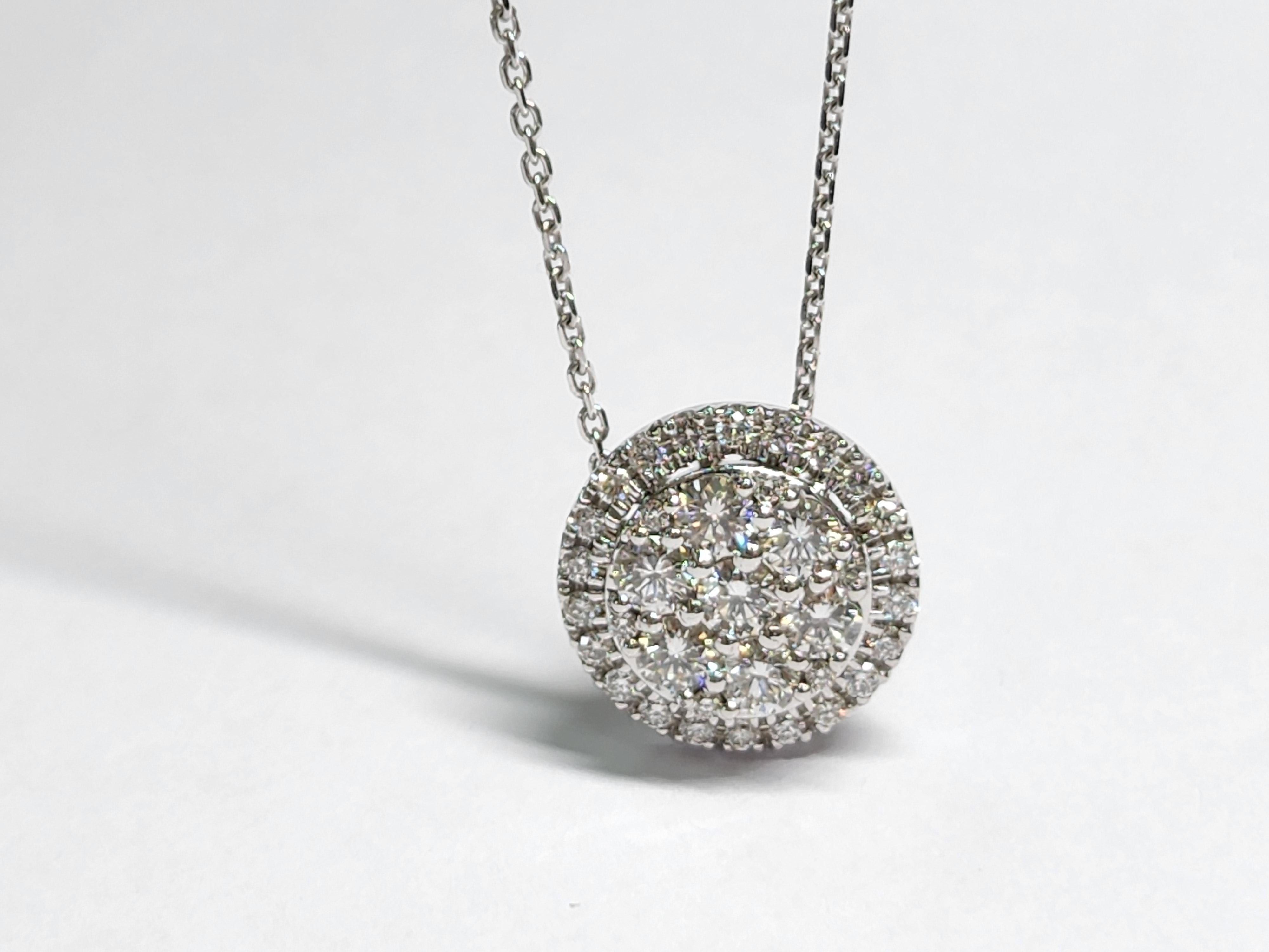 Round Cut 0.80CT Diamonds Neacklace For Sale