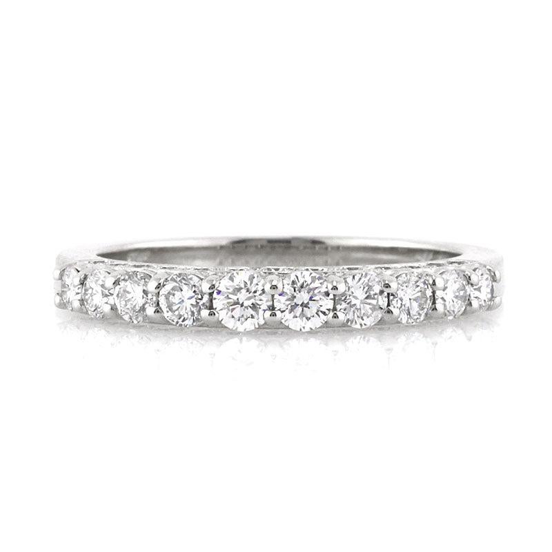 0.80ct Round Brilliant Cut Diamond Wedding Band Three-Sided