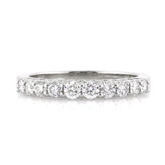 0.80ct Round Brilliant Cut Diamond Wedding Band Three-Sided