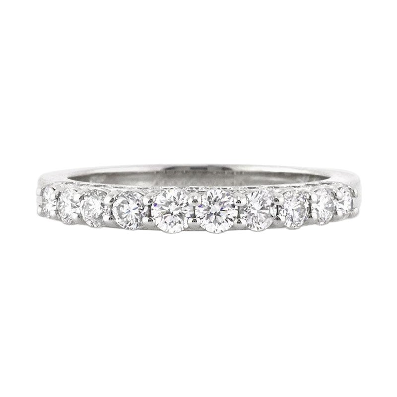 0.80ct Round Brilliant Cut Diamond Wedding Band Three-Sided